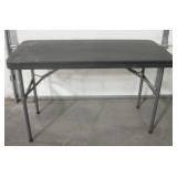 48" Plastic Table w/ Metal Folding Legs