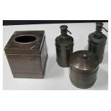 Copper-Toned Bathroom Accessory Set