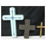 Lot Of 3 Crosses - 6" To 11.75" Tall