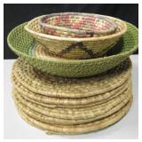 Lot Of Assorted Baskets & Mats