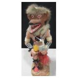 9" Tall Kweo Or Wolf Kachina - Marked At Base