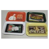 4 - 4.5" x 6.5" Metal Coca-Cola Reprint Trays