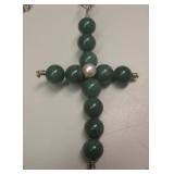 Sterling Silver, Jade, Pearl & Amethyst Necklace
