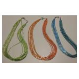 Lot Of 3 Beaded Necklaces