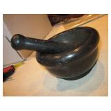 6" Dia. Black Stone Mortar & Pestle