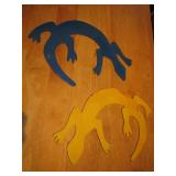 2 - SW Metal Lizard Cutout Decor 14" Long