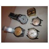 5 Vtg Watches - Hamilton, Royce Incablock, etc