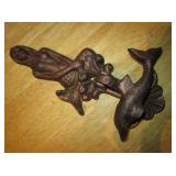 Cast Iron Mermaid & Dolphin Door Knocker
