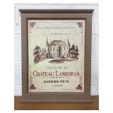 Framed Bordeaux France Vintner Wall Decor