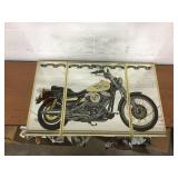 Framed 3-Panel Harley Davidson Motorcycle Mirror