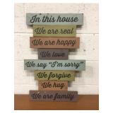 Wood Plank "In This House..." Wall Decor 17" x 24"