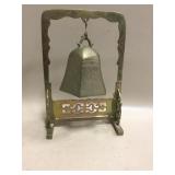 9.75" Tall Vtg Asian Brass Bell w/o Striker
