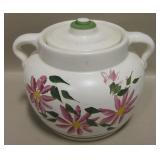 Antique Ceramic Floral Pot With Lid 8