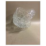 8.5" Tall Crystal Basket w/ Handle
