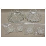 10 piece Crystal Caviar Salt Cellars W/ Spoons