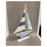 Decorative Single-Masted Sailboat w/ Base