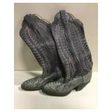 Vintage Tony LAma Ladies Cowgirl Boots Grey