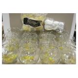 12 Piece Glass Floating Candle Vases W/ Candles