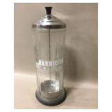 Vintage Barber Shop Barbicide Glass Container