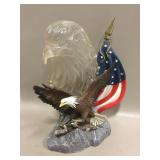 12" Tall Battery Powered Resin USA Bald Eagle