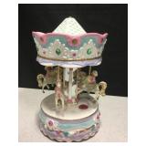 9" Carousel Ceramic Music Box