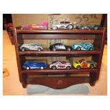 9 Hot Wheels Lot w/ Wood Golf Ball Display