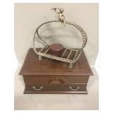 Wood Jewelry Box Tooled Leather Case & More