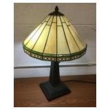 Mission Style Slag Glass Table Lamp - 23.5"