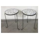 2 Patio Plant Tables - 12" Diameter & 18" Tall