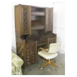Vintage Wood Desk & Vintage Rolling Chair
