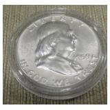 Uncirculated 1959 Silver Benjamin Half Dollar