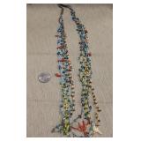 30" Old Native American 4 Strand Necklace