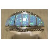 SW Sterling Silver Opal Inlay Ring