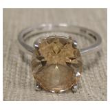 Sterling Silver & Citrine Ladies Ring