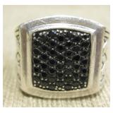Large Abstract Sterling Silver Size 101/2 Ring