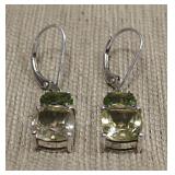 Peridot & Citrine Sterling Silver Earrings