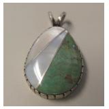 Sterling Silver Stone & Shell SW Pendant
