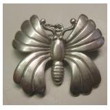Sterling Silver Butterfly Brooch - Hallmarked