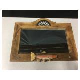 Fish Decor Wood Framed Mirror - 18" x 14"