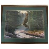 Framed Eagle Stitchwork Art - 30" x 24"