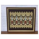 Framed NA Style Textile Wall Decor - 20" x 17.5"