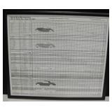 Vtg Mercedes Benz Production History Chart Framed