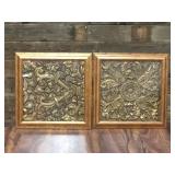 2 Framed Decorative Wall Hangings