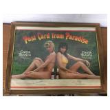 Framed Carta Blanca Beer Vtg Poster - 25" x 19"