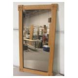 18" x 33" Wood Framed Wall Mirror w/ Smoked Glass