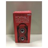 Red & Black Portable Stereo Speaker