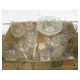 Box Of Assorted Glassware