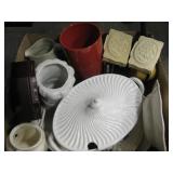 Large Box Of Kitchen, Serving & Decor Items