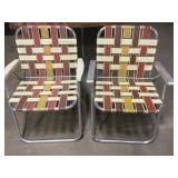 Set OF 2 Vintage Aluminum Patio Chairs