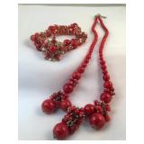Faux Coral Jewelry set